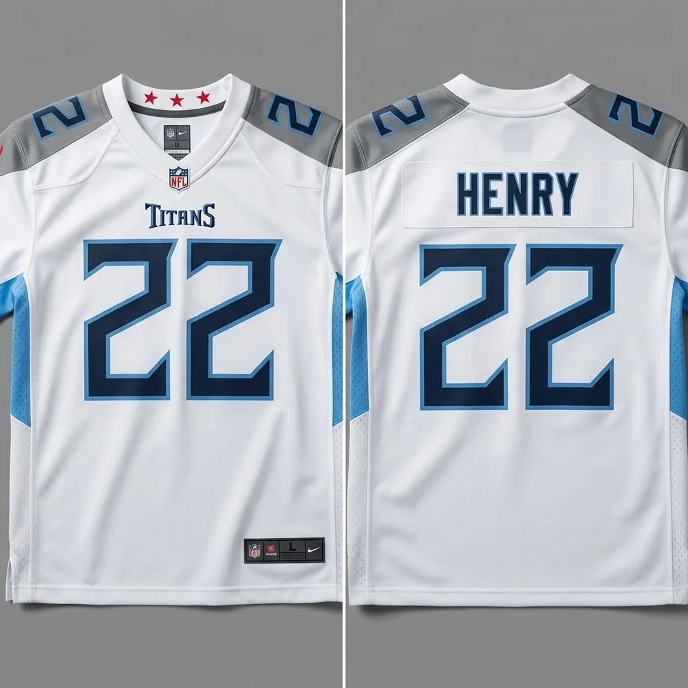 Nike Tennessee Titans Derrick Henry #22 Jersey Youth Large 14/16 White On Field